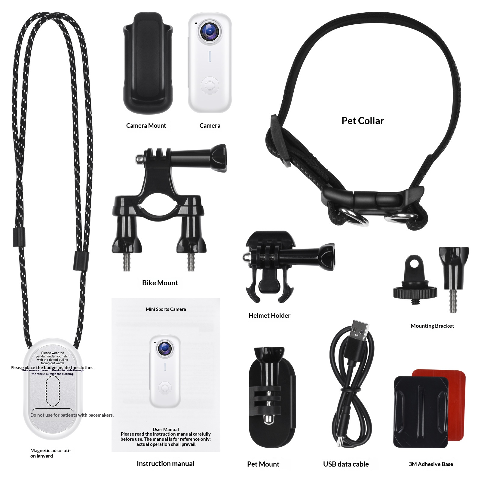 Accessori per la mini videocamera sportiva